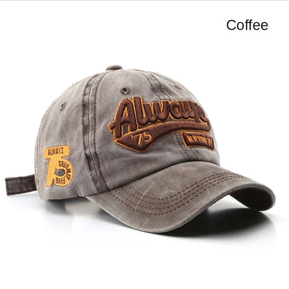Unisex Vintage Washed “ALWAYS” Embroidered Baseball Cap