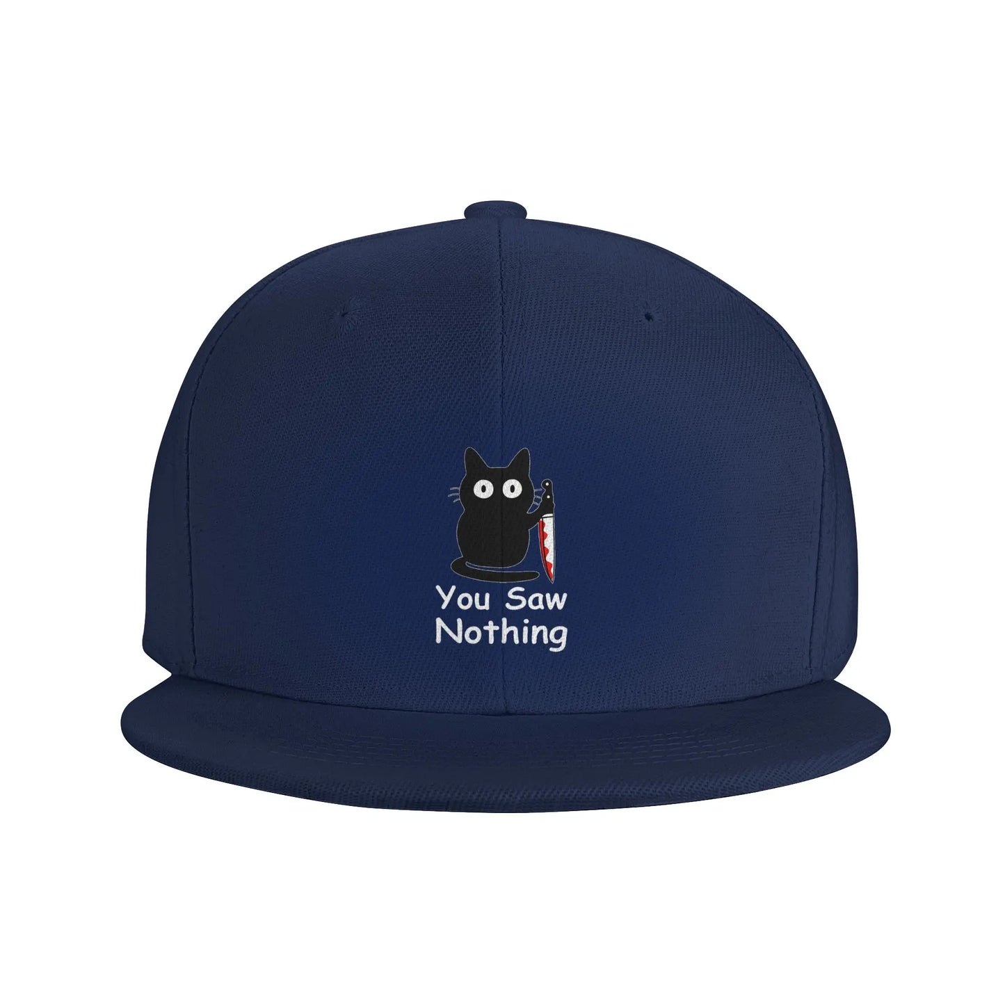 Black Cat Murder Cat Breathable Snapback Cap