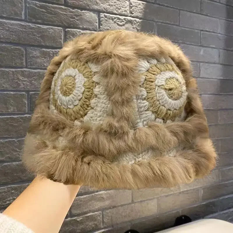 Women's Warm Knitted Wool Ear Protection Fisherman Hat