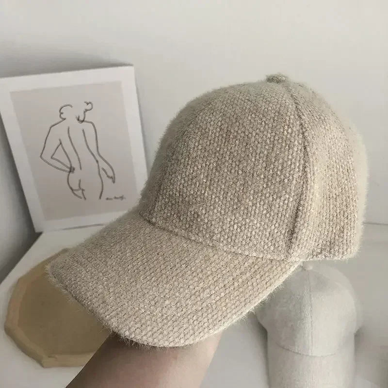 Plush Solid Color Hip Hop Snapback Cap