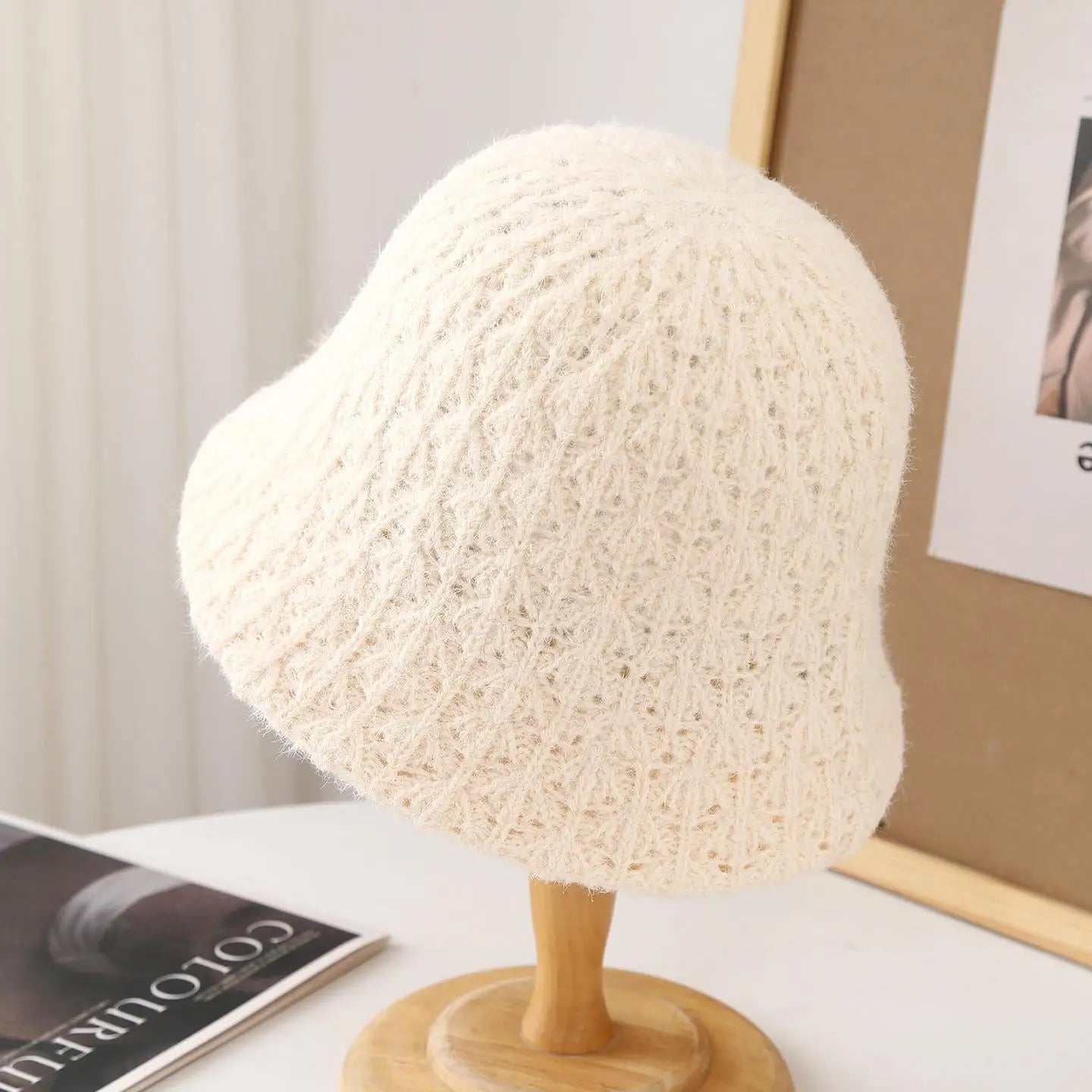 Women’s Vintage Foldable Felt Wide Brim Bucket Hat