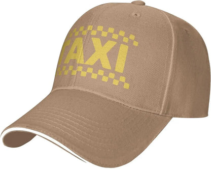 Taxi Checker Pattern Driver Style Baseball Cap