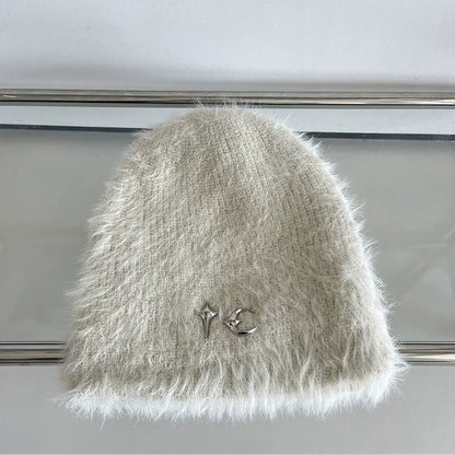 High Street Metal Decor Knit Bucket Hat