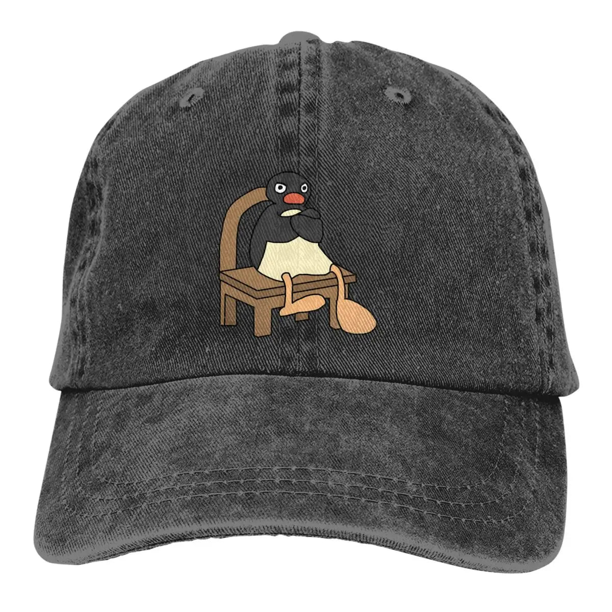 Angry Pingu Pure Color Penguin Dad Hat