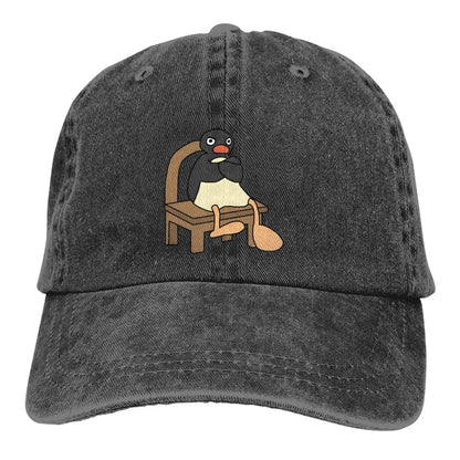 Angry Pingu Pure Color Penguin Dad Hat