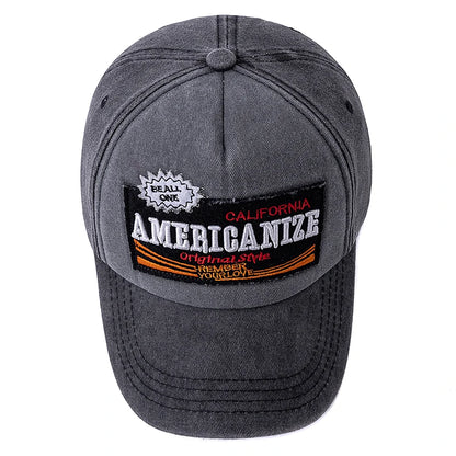 Washed Cotton Vintage Letter Dad Baseball Cap