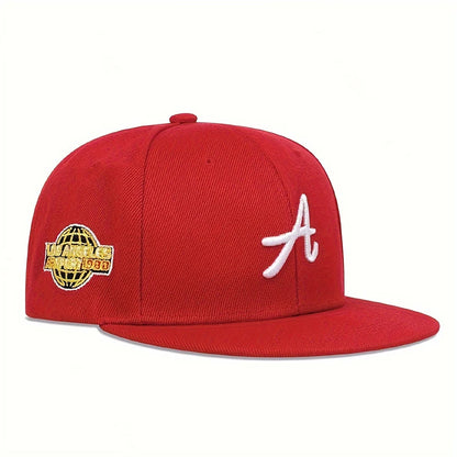 A Letter Embroidery Kids Hip Hop Snapback Cap