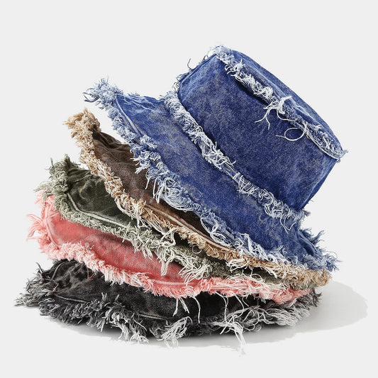Vintage Washed Denim Bucket Hat
