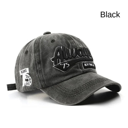 Unisex Vintage Washed “ALWAYS” Embroidered Baseball Cap