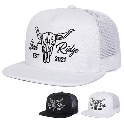 Ox Head Letter Embroidery Outdoor Snapback Cap