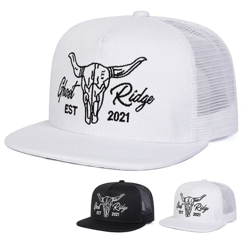Ox Head Letter Embroidery Outdoor Snapback Cap