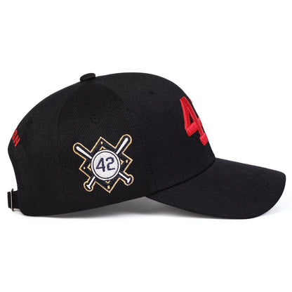 Unisex 42 Letter Embroidery Casual Outdoor Baseball Cap