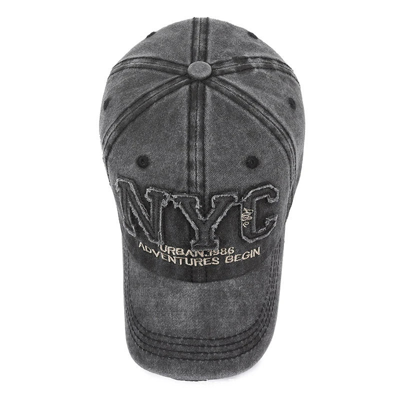 Vintage Washed NYC Big Letter Baseball Cap