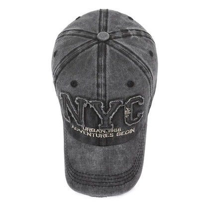 Vintage Washed NYC Big Letter Baseball Cap