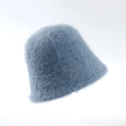 Rabbit Fur Winter Bucket Hat