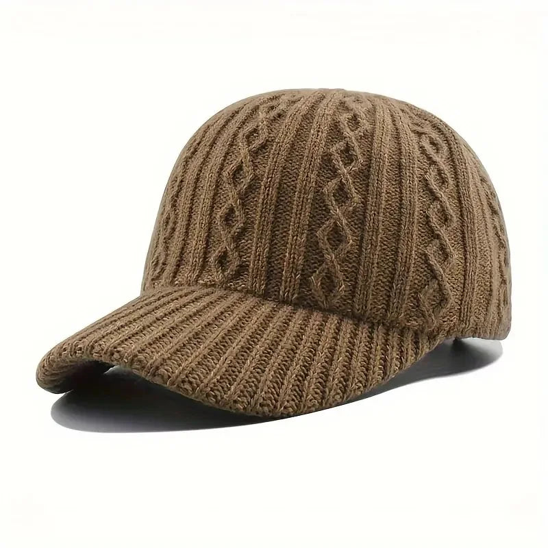 Trendy Knitted Autumn Winter Baseball Cap