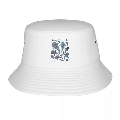 Whale Shark Heart Ocean Pattern Bucket Hat