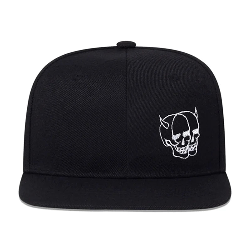 Skull Embroidered Hip Hop Baseball Hat