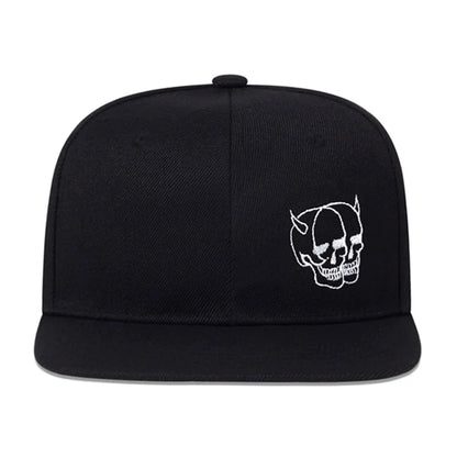 Skull Embroidered Hip Hop Baseball Hat