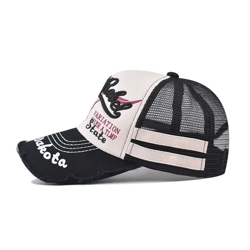 Unisex Vintage Cow Head Embroidered Baseball Cap
