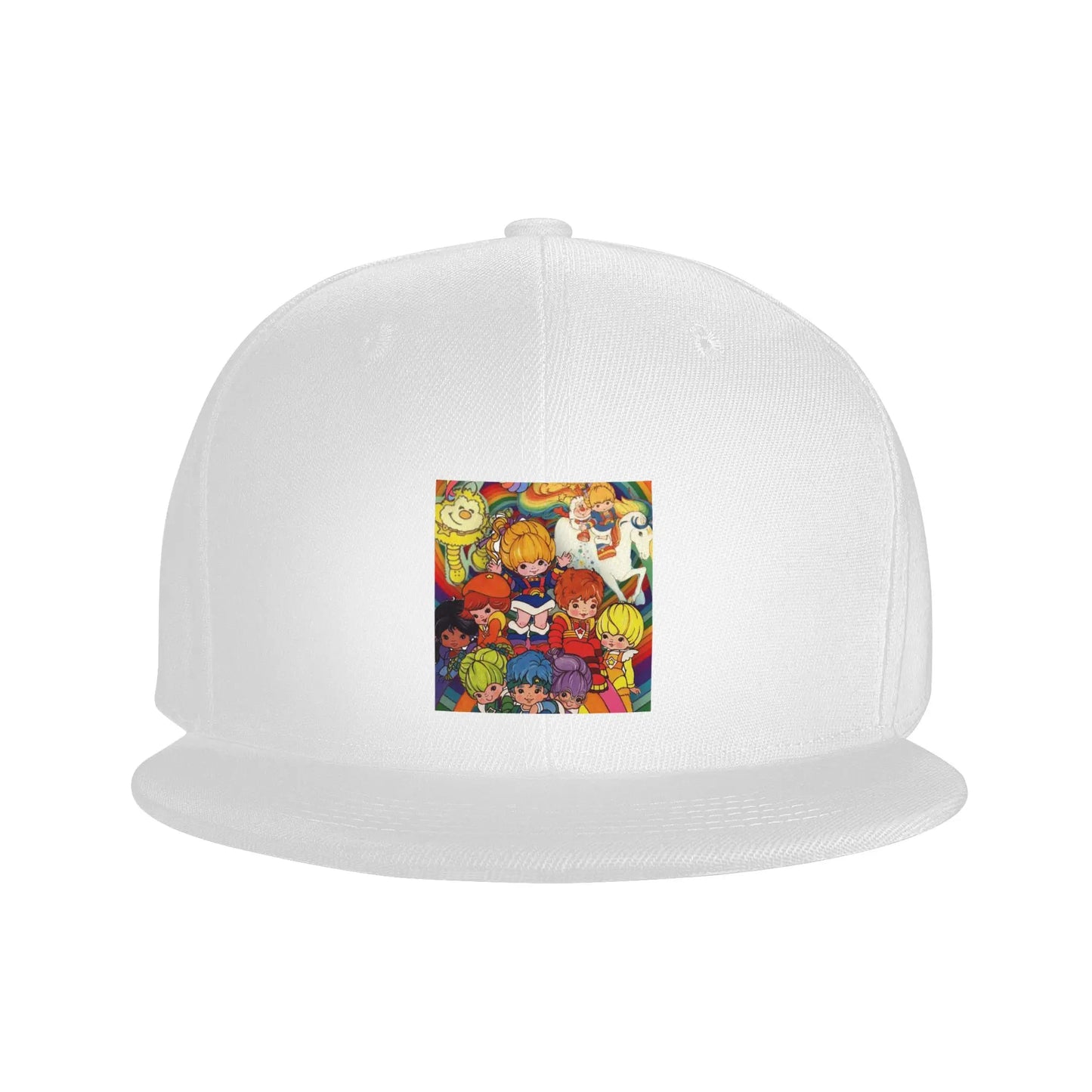 Bright Rainbow Colorful Pattern Breathable Snapback Cap