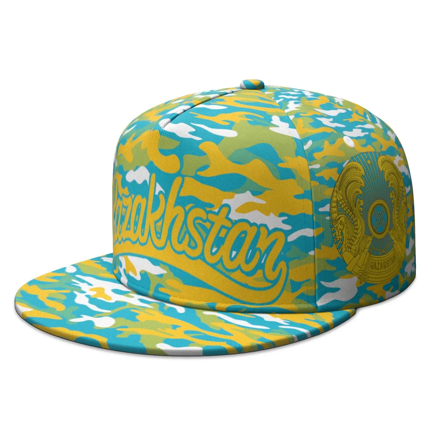 Kazakhstan Flag Custom Name Snapback Cap