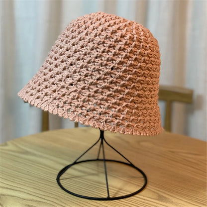 Summer Thin Woolen Knitted Leisure Bucket Hat