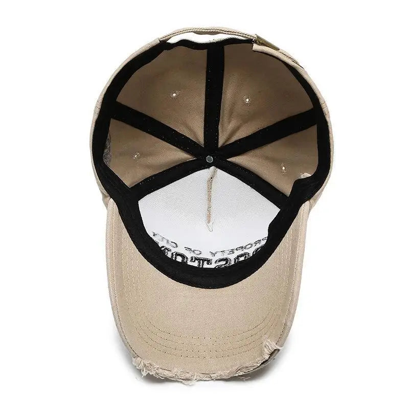 Boston Side Embroidered Hole Duckbill Baseball Cap