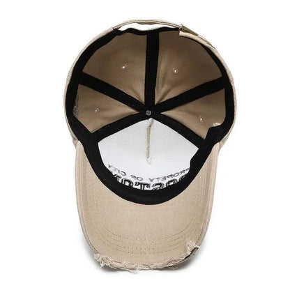 Boston Side Embroidered Hole Duckbill Baseball Cap