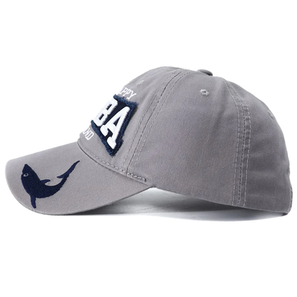 ARUBA Shark Embroidered Snapback Cap