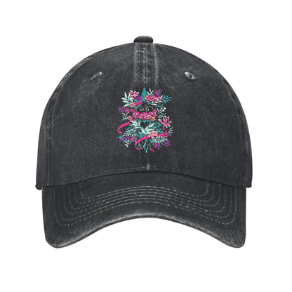 Deltarune Spamton Ralsei Floral Denim Baseball Cap