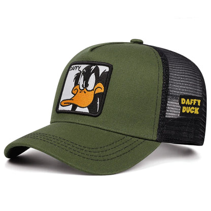 Cartoon Series Embroidered Mesh Baseball Hat