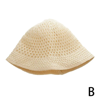 Summer Breathable Hollow Knitted Crochet Bucket Hat