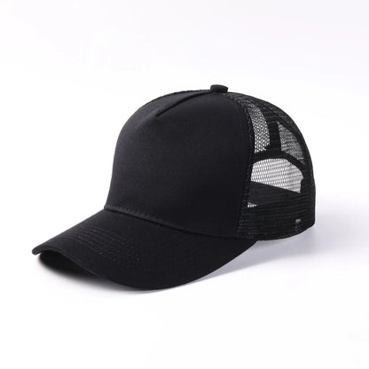 5 Pane Mesh Baseball Cap Adult Hip Hop Curved Snapback Hats