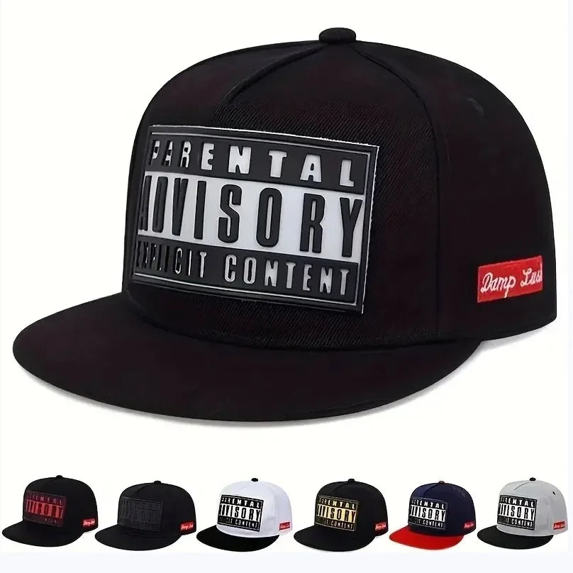 Black Offset Fashion Cotton Snapback Cap