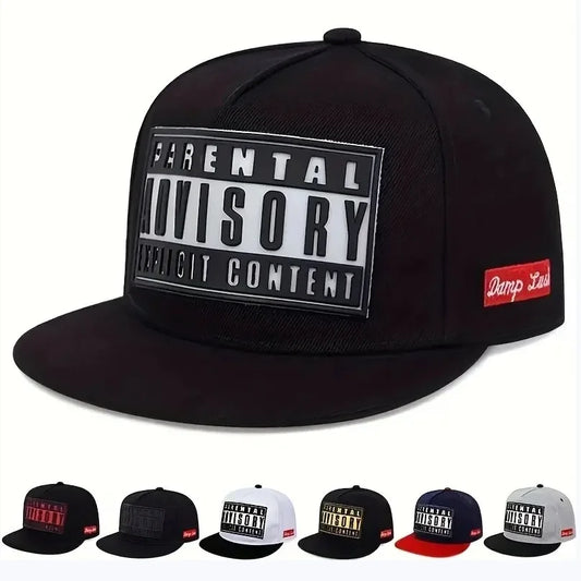 Black Offset Fashion Cotton Snapback Cap