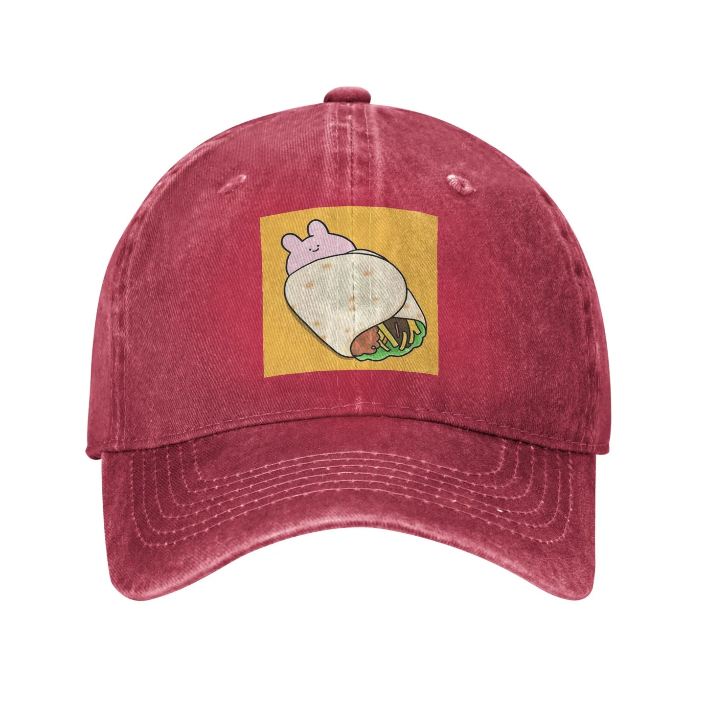 Asamimichaan Cute Asamimi Washed Denim Baseball Cap