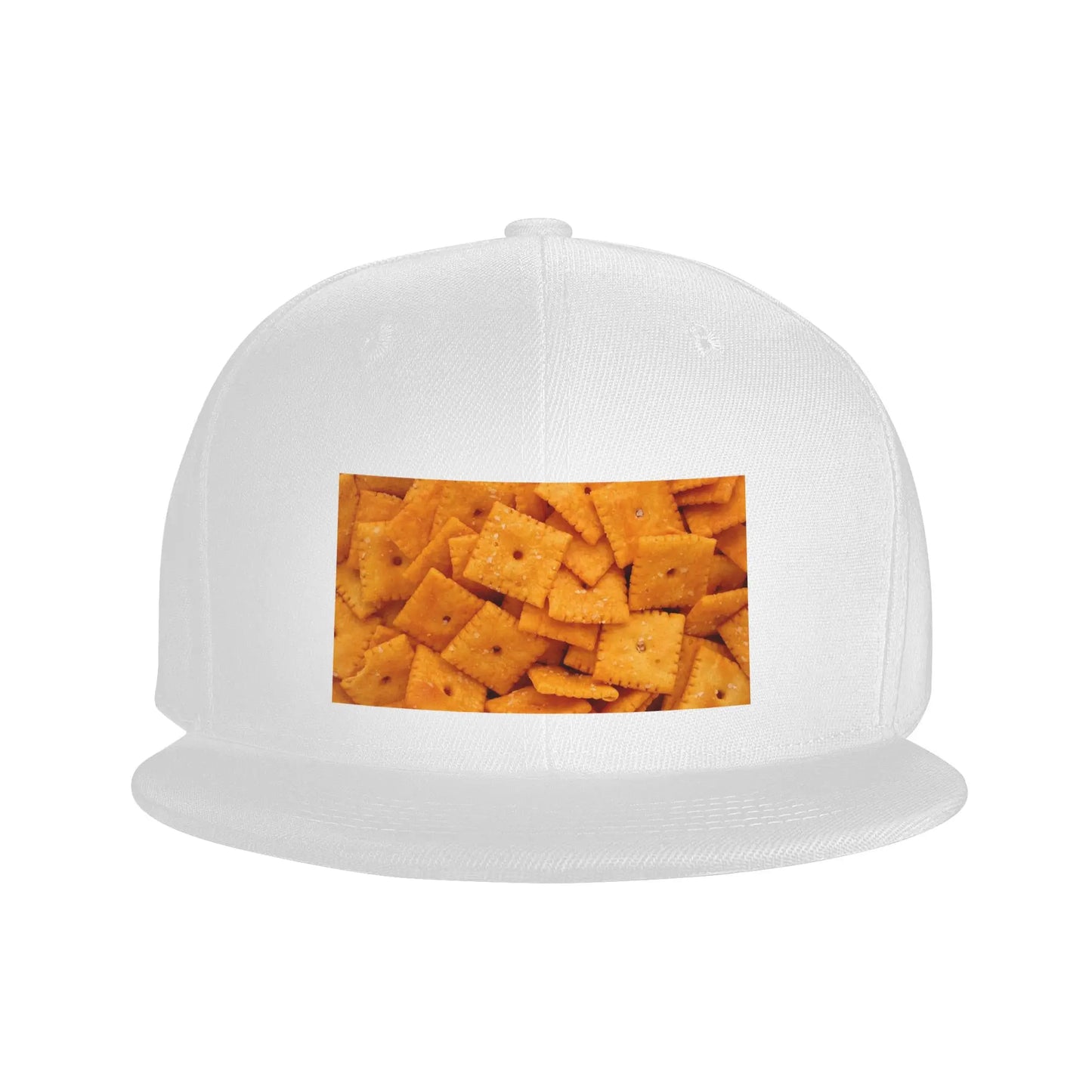 Cheez It Snack Cracker Pattern Snapback Cap