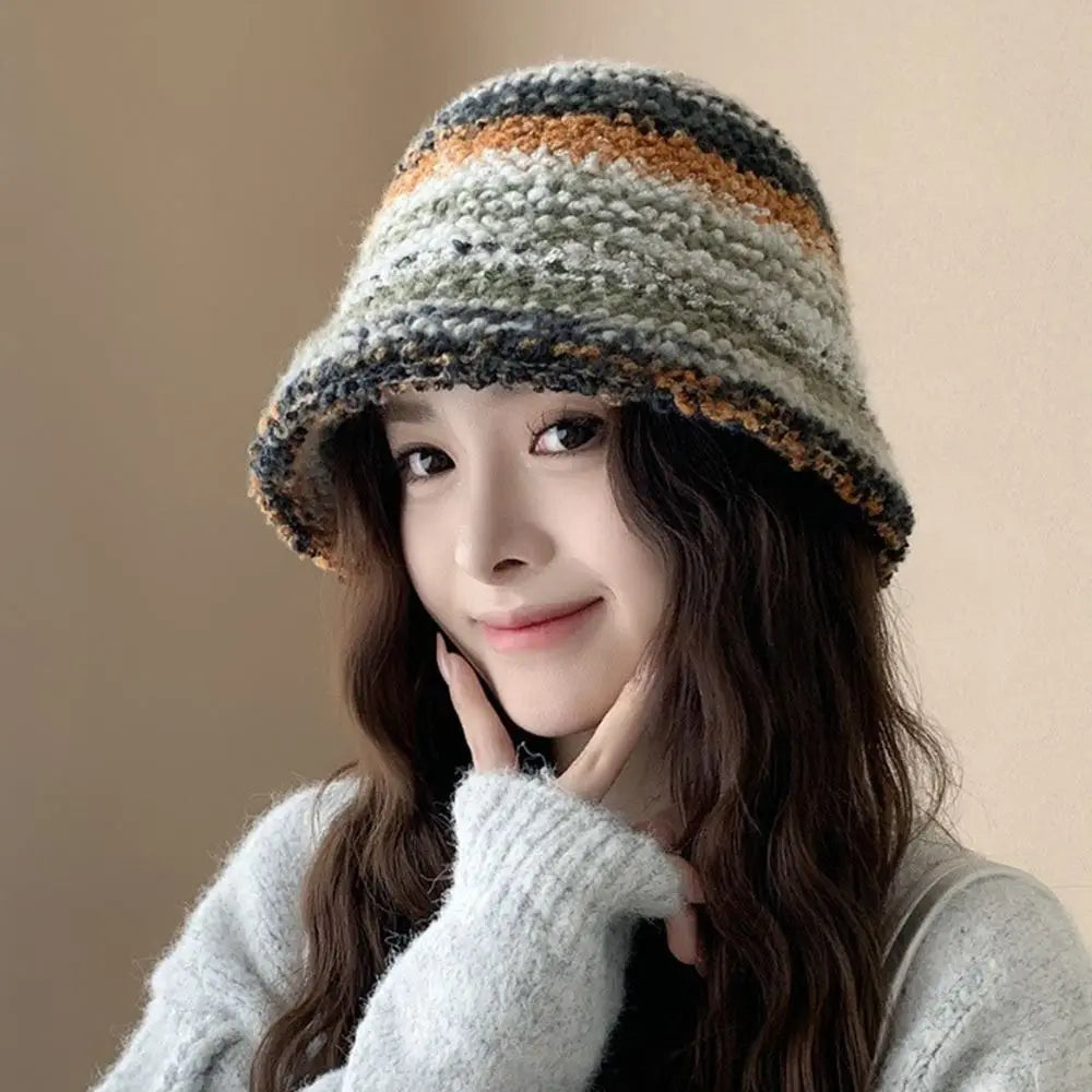 Winter Faux Fur Plush Thick Warm Bucket Hat