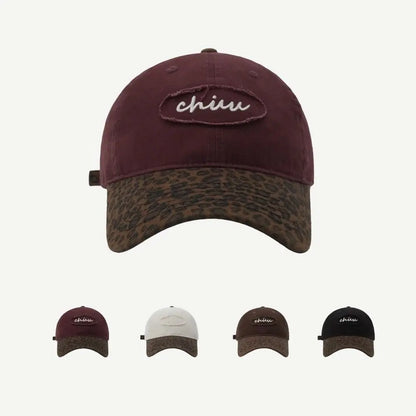 Retro Leopard Embroidered Baseball Cap