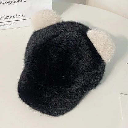 Women's Cute Bear Ear Baseball Cap