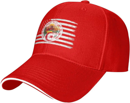 Algeria Emblem Distressed Flag Baseball Cap