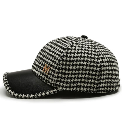 Fashion Check Winter Windproof Baseball Cap