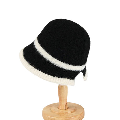Korean Plush Knit Winter Bucket Hat
