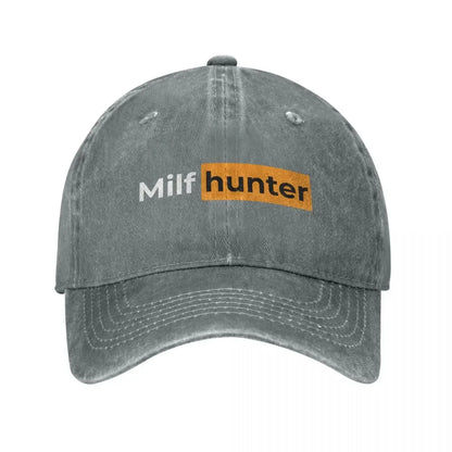 Funny Milf Hunter Vintage Distressed Baseball Cap