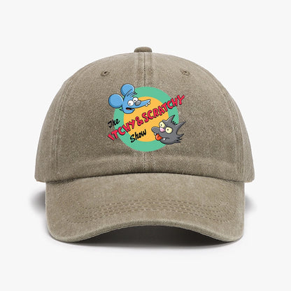 Retro Washed Printed Baseball Cap