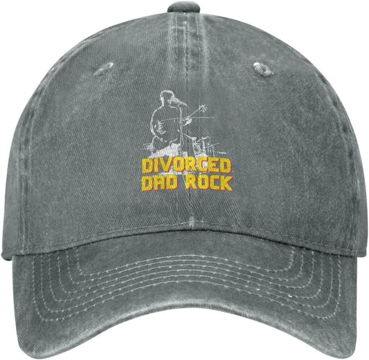 Divorced Dad Rock Distressed Washed Cotton Baseball Cap