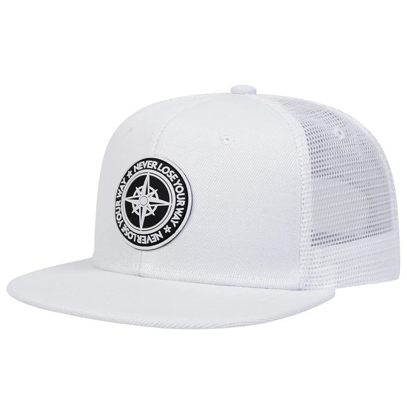 Unisex Compass Offset Printing Hip-hop Net Hats