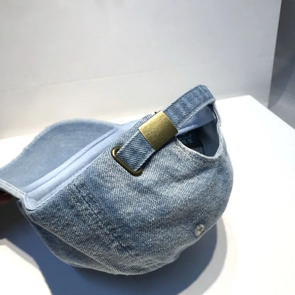 Unisex Letter Embroidery Washed Cowboy Baseball Caps