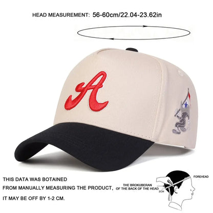 Unisex A Letter Embroidery Casual Outdoor Baseball Cap